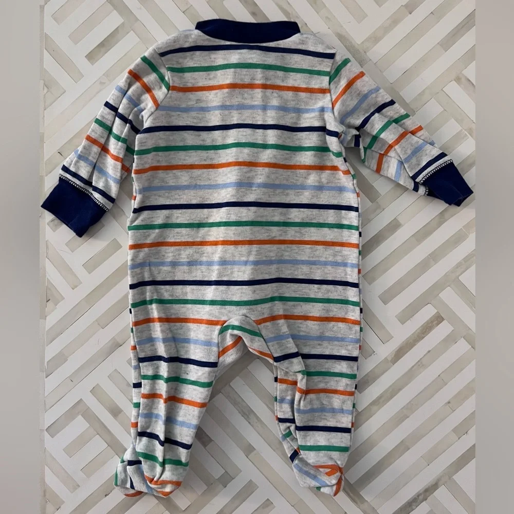 CARTERS Little Brother Striped Footies Bundle, 3mo
